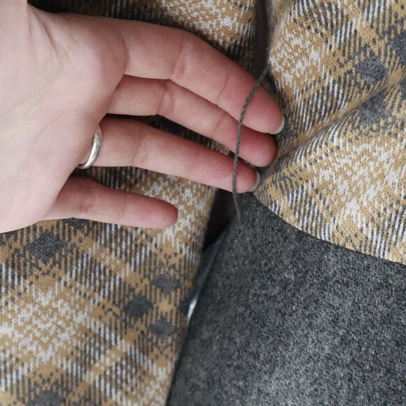 Domino Skirt Suit Womens 8 Gray Office Wear Secretary Dark Academia Vintage 70's - Picture 9 of 16